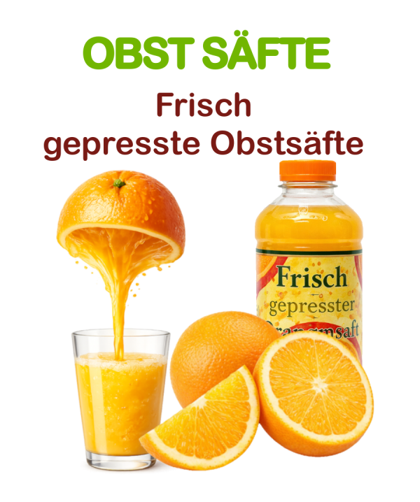 Frische Obst-Säfte